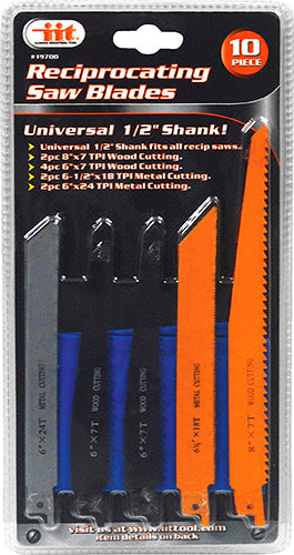 IIT 10pc RECIPROCATING SAW BLADES