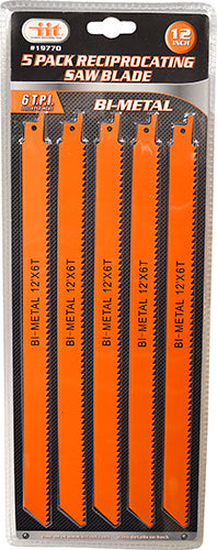 IIT 5pc 12'' BI-METAL RECIP BLADE 6T