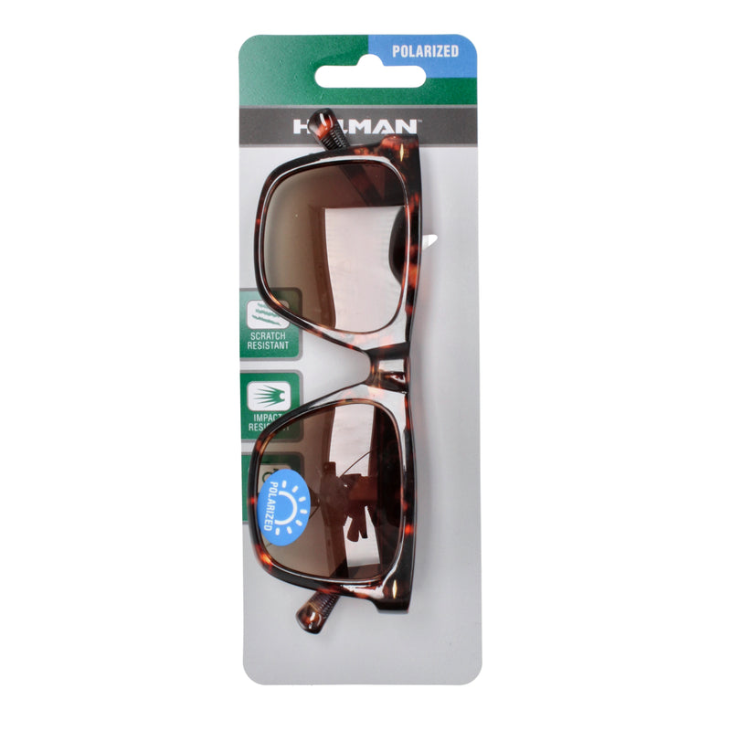HILLMAN POLARIZED IMPACT RESISTANT SUNGLASSES BROWN TORTOISE