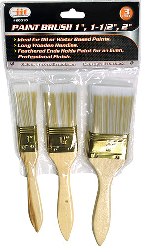 IIT 3pc WOOD HANDLE PAINT BRUSH