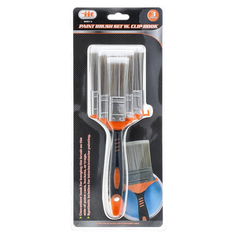 IIT 3PC PAINT BRUSH WITH HOOK TO CLIP ON BUCKET