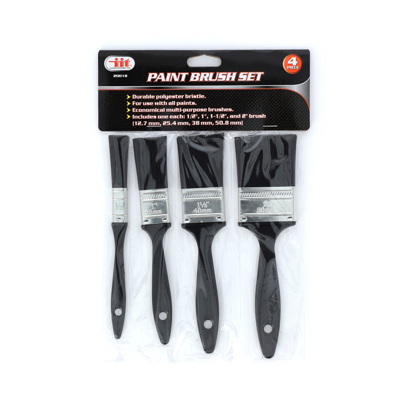 IIT 4pc PAINTBRUSH PLASTIC HANDLES 1/2''