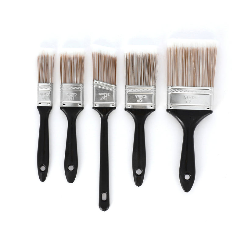 5PC PLASTIC HANDLE PAINT BRUSH 1-3''