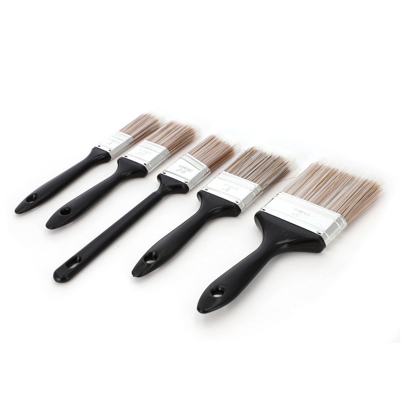 5PC PLASTIC HANDLE PAINT BRUSH 1-3''