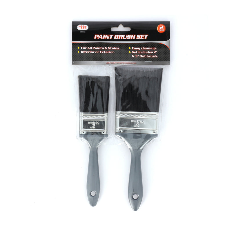 2PC PLASTIC HANDLE PAINT BRUSH SET 2 & 3''