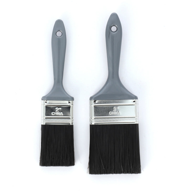 2PC PLASTIC HANDLE PAINT BRUSH SET 2 & 3''