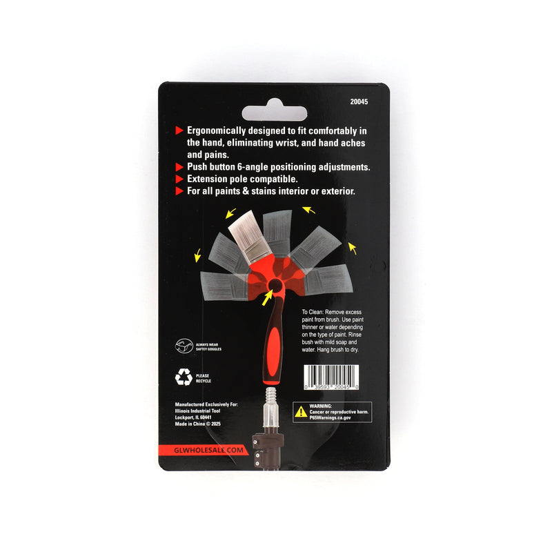 IIT PRO 2.5'' PIVOTING SWIVEL HEAD ANGLE PAINT BRUSH