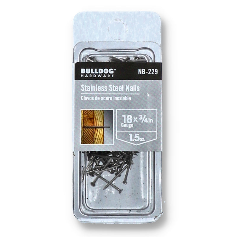1.5oz STAINLESS STEEL NAILS 18G 3/4''