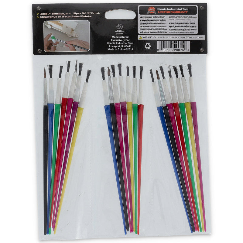 IIT 21pc PLASTIC ARTIST BRUSH SET
