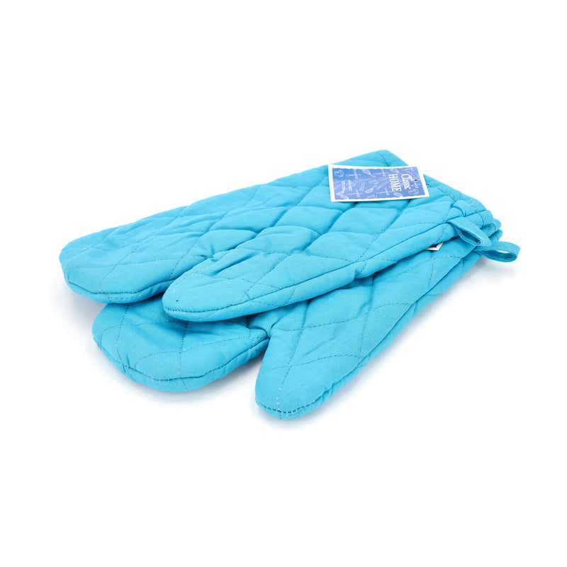 2pk BRIGHT SOLID WOVEN OVEN MITT ASSORTED COLORS