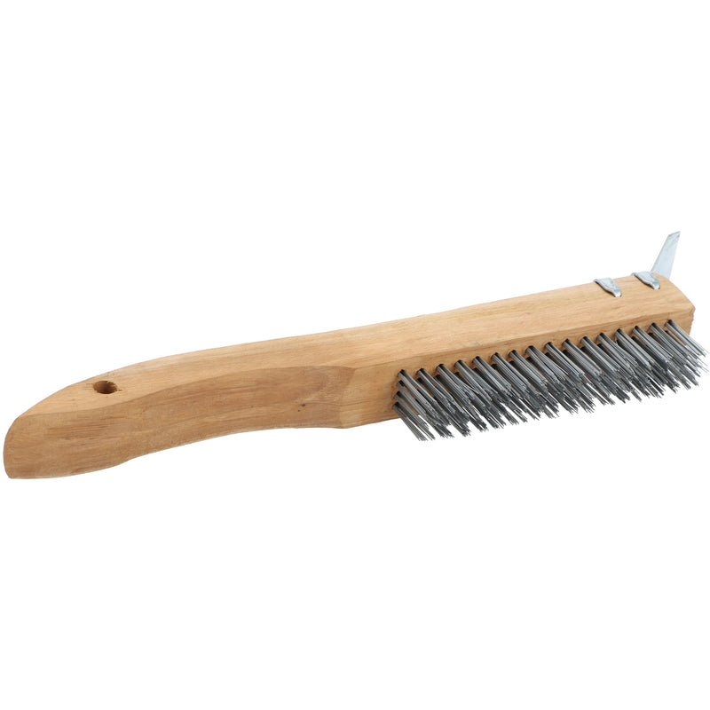 IIT SHOE HANDLE WIRE BRUSH WITH SCRAPER