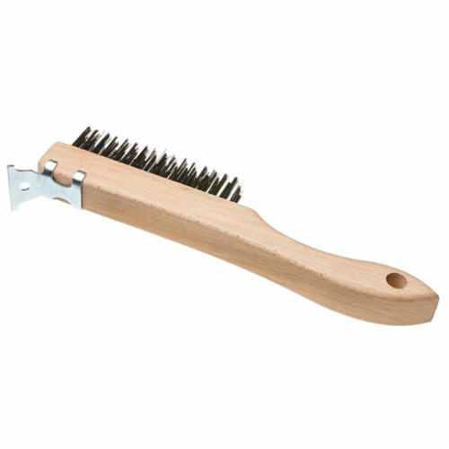 IIT SHOE HANDLE WIRE BRUSH WITH SCRAPER