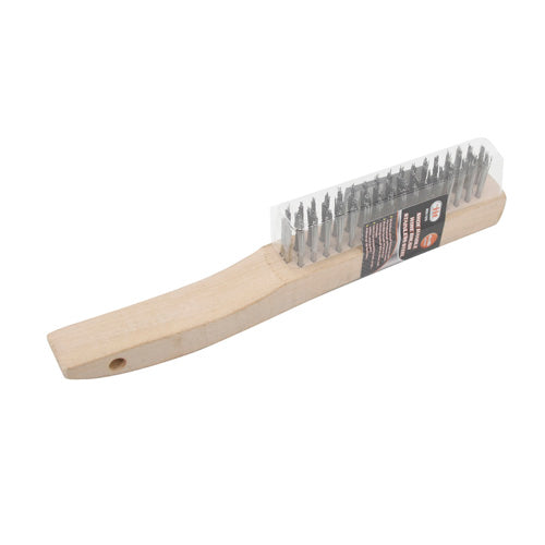 SHOE HANDLE WIRE BRUSH 4x16 STAINLESS STEEL
