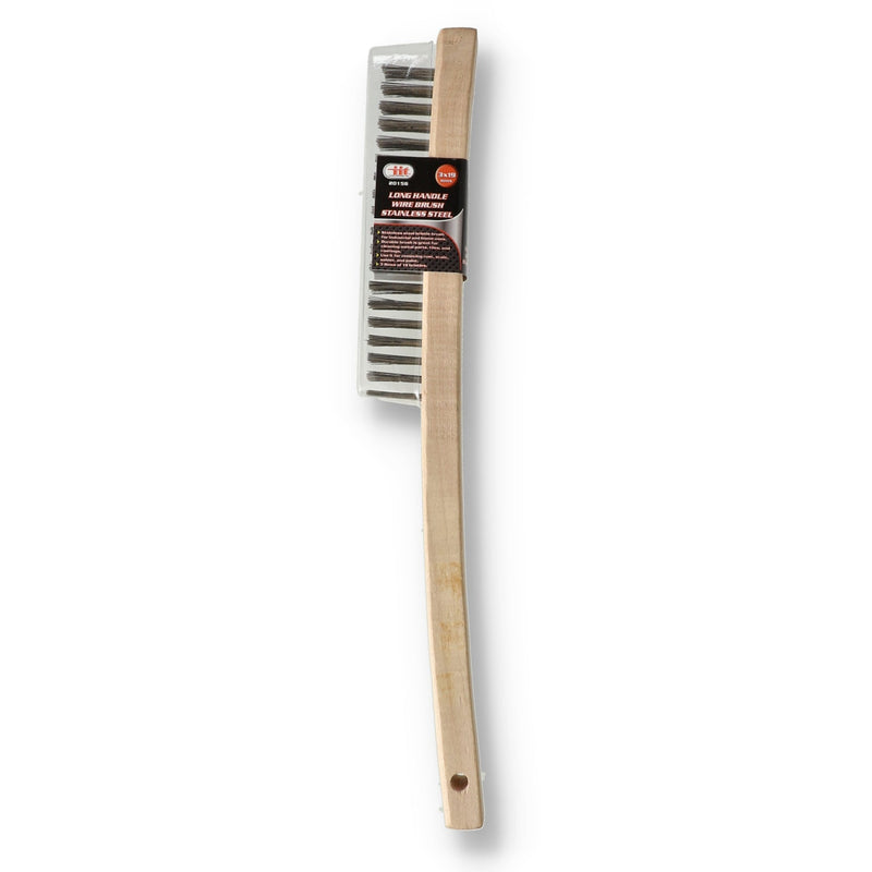 LONG HANDLE WIRE BRUSH 3x19 STAINLESS STEEL