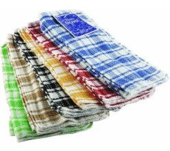 4pk DISH CLOTH CHECKED 12x12'' ASST