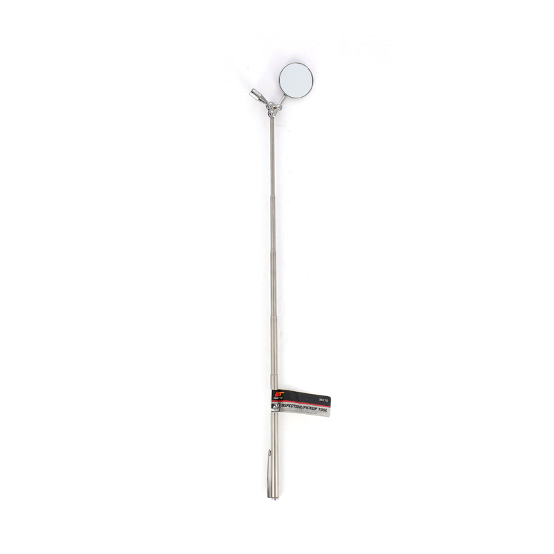 PERFORMANCE TOOL 2-IN-1 TELESCOPING MIRROR & MAGNET PICKUP TOOL (SHELF PULL)-NO ADVERTISING