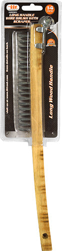 IIT 3x19 LONG HANDLE WIRE BRUSH w/SCRAPER