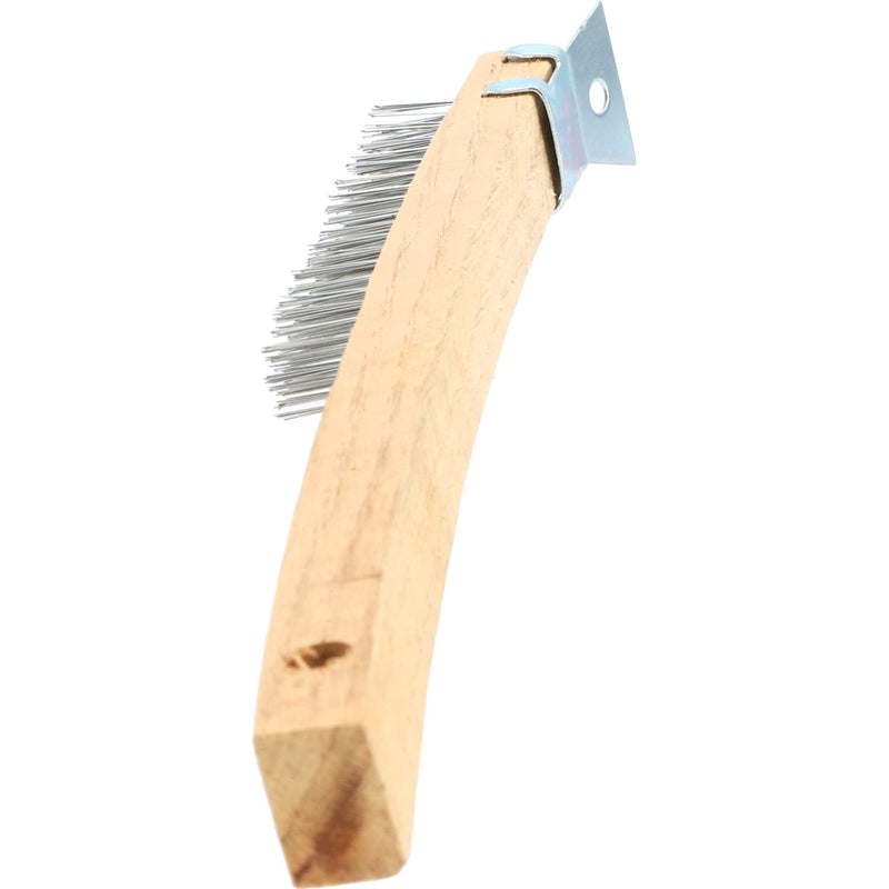 IIT 3x19 LONG HANDLE WIRE BRUSH w/SCRAPER