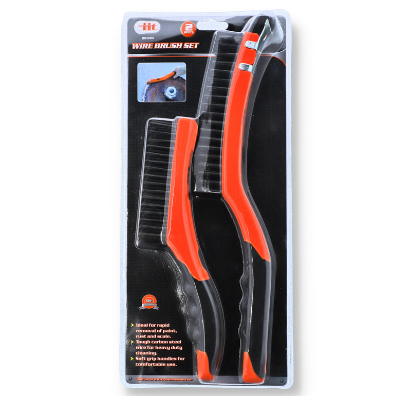 IIT 2pc SOFT GRIP WIRE BRUSH SET