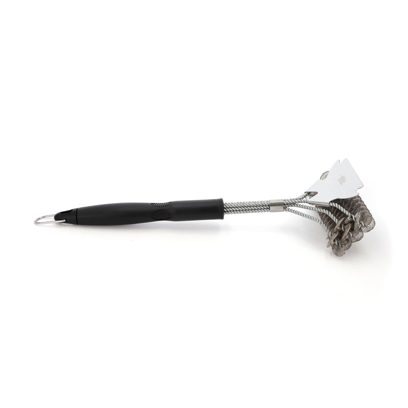 IIT 3 HEAD WIDE BBQ BRUSH WITH SCRAPER