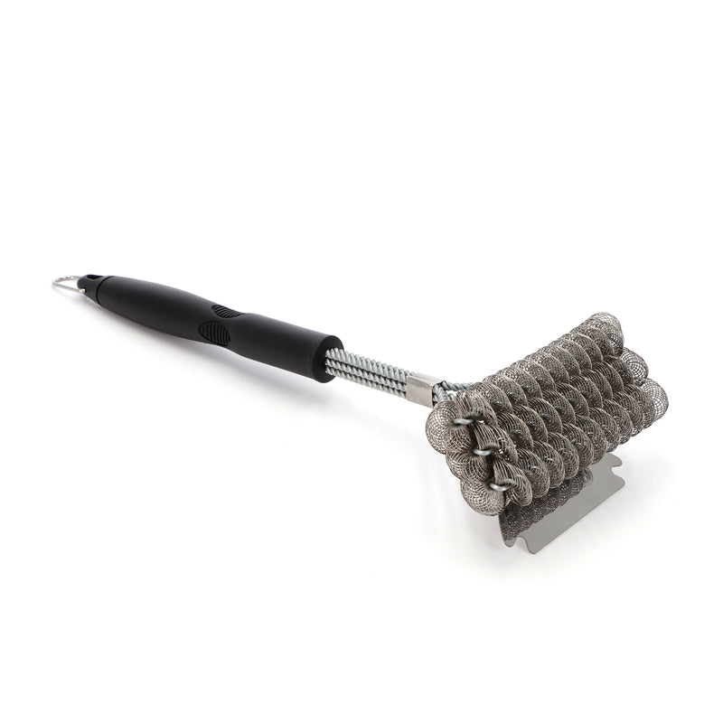 IIT 3 HEAD WIDE BBQ BRUSH WITH SCRAPER