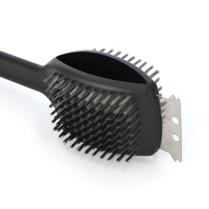 IIT 17'' 2 SIDED BBQ BRUSH WITH SCRAPER