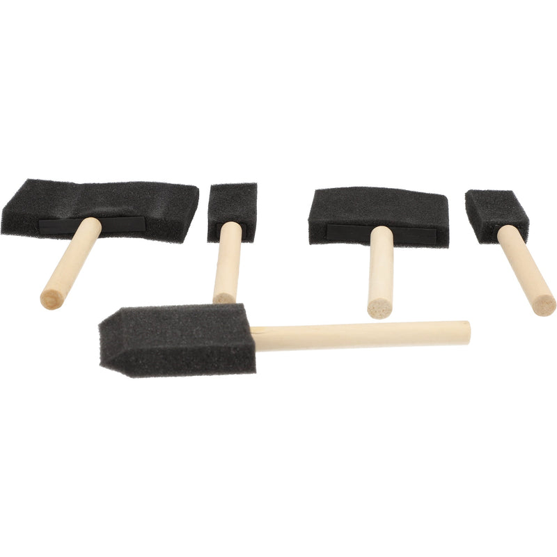 IIT 5pc FOAM BRUSH WOOD HANDLES
