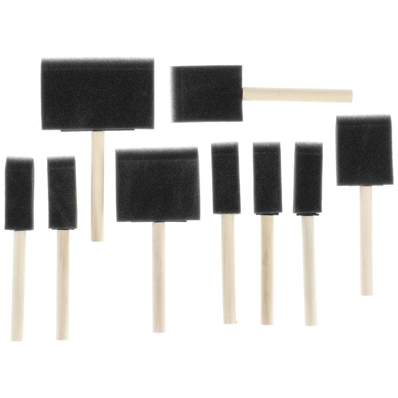 IIT 10pc FOAM BRUSH WOOD HANDLE