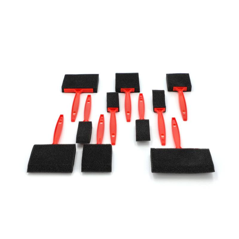10pc FOAM BRUSH JUMBO PACK PLASTIC HANDLES