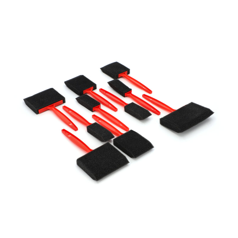 10pc FOAM BRUSH JUMBO PACK PLASTIC HANDLES