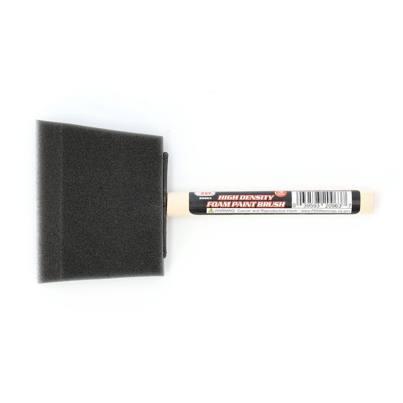 3'' HIGH DENSITY FOAM BRUSH WOOD HANDLE