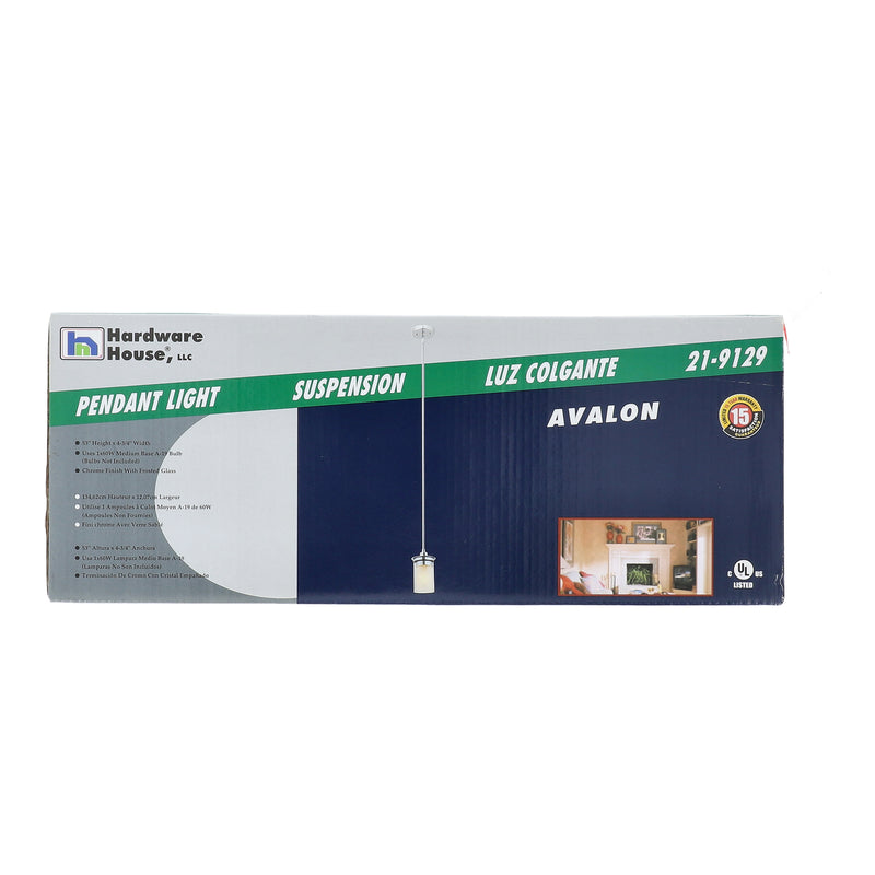 AVALON CHROME 1LT PENDANT