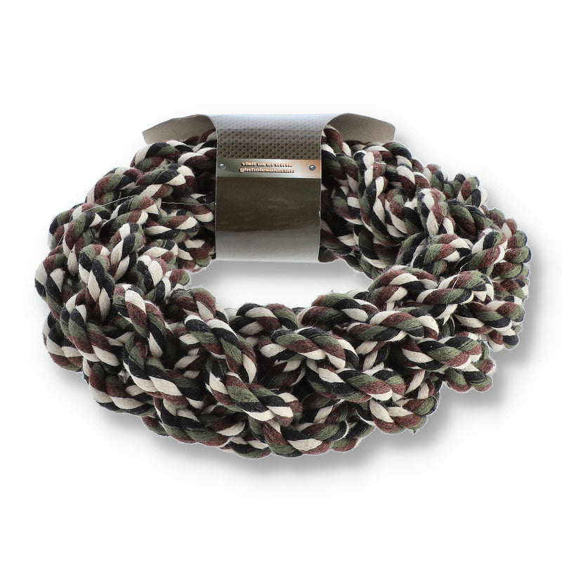 JUMBO BRAIDED CAMO DOG TOY