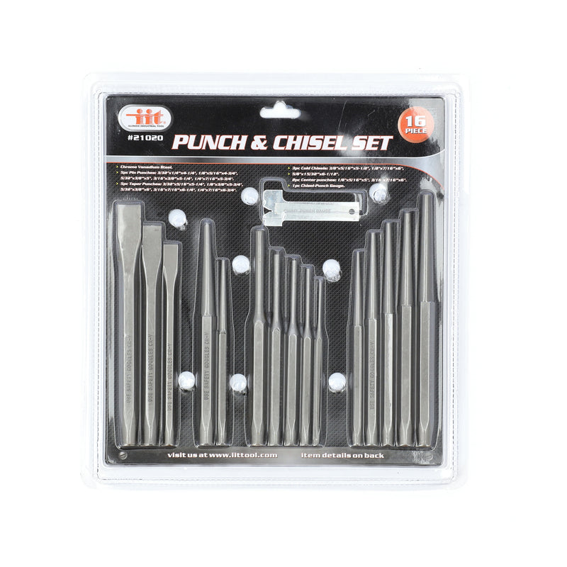 IIT 16pc PUNCH & CHISEL SET