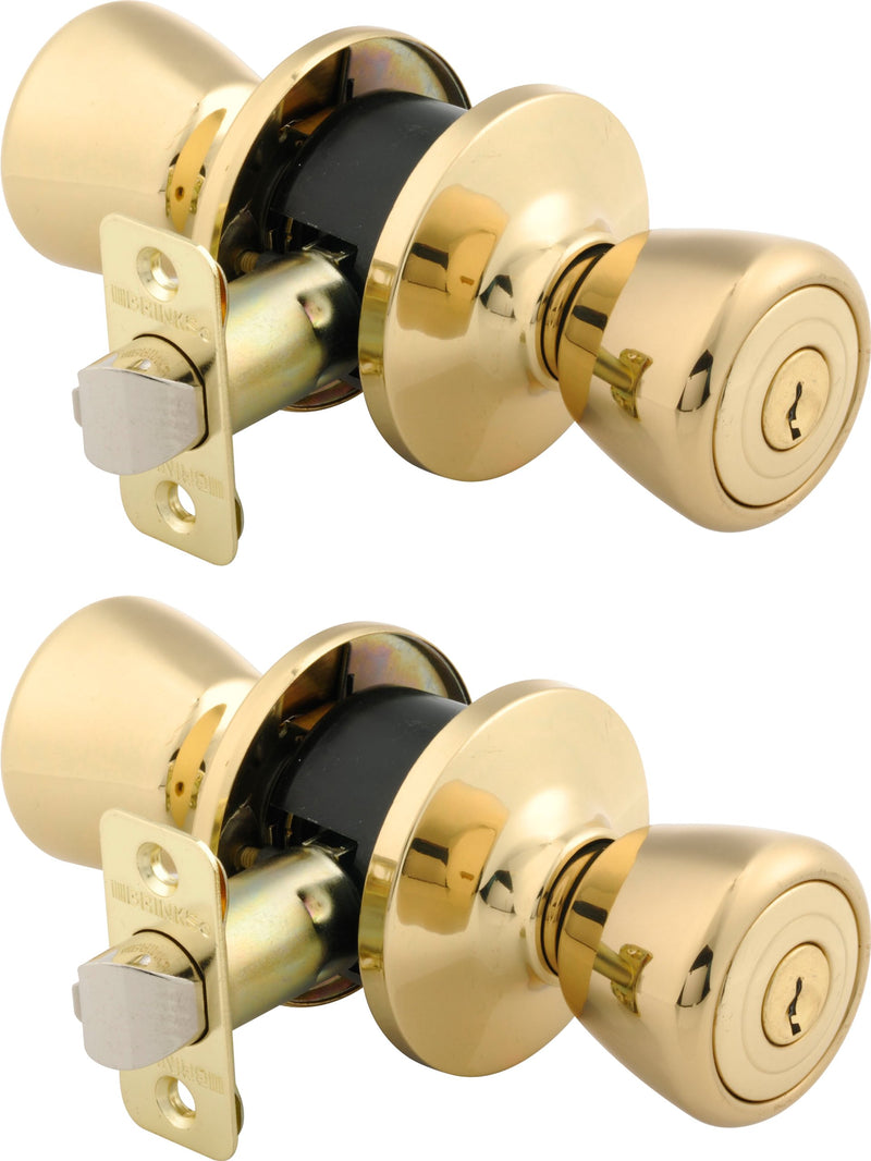 BRINKS 2PC BRASS ENTRY LOCKS KEYED ALIKE