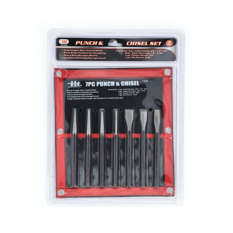 IIT 7PC PUNCH & CHISEL SET WITH POUCH