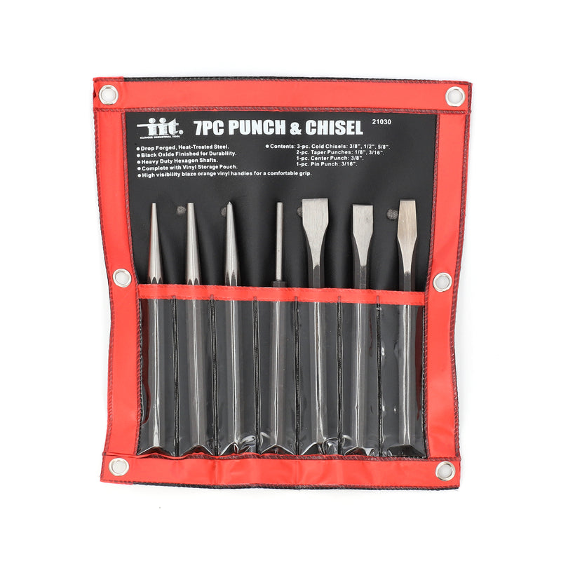 IIT 7PC PUNCH & CHISEL SET WITH POUCH