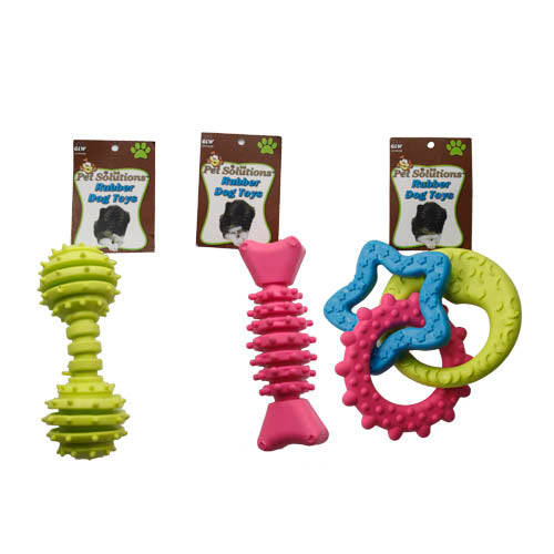RUBBER DOG TOYS - ASSORTED