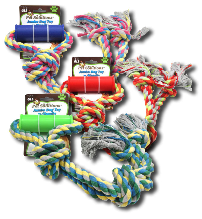 JUMBO ROPE DOG TOY WITH HANDLE