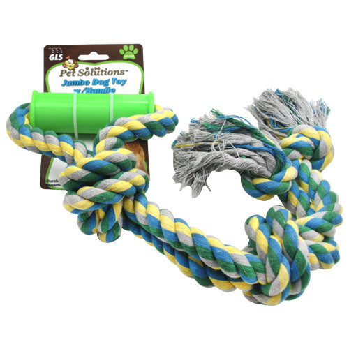 JUMBO ROPE DOG TOY WITH HANDLE