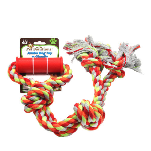 JUMBO ROPE DOG TOY WITH HANDLE