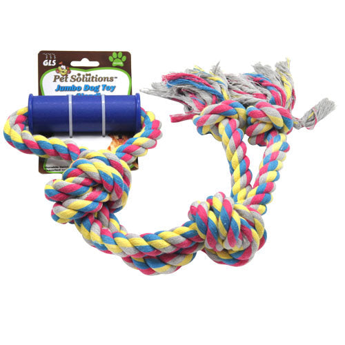 JUMBO ROPE DOG TOY WITH HANDLE