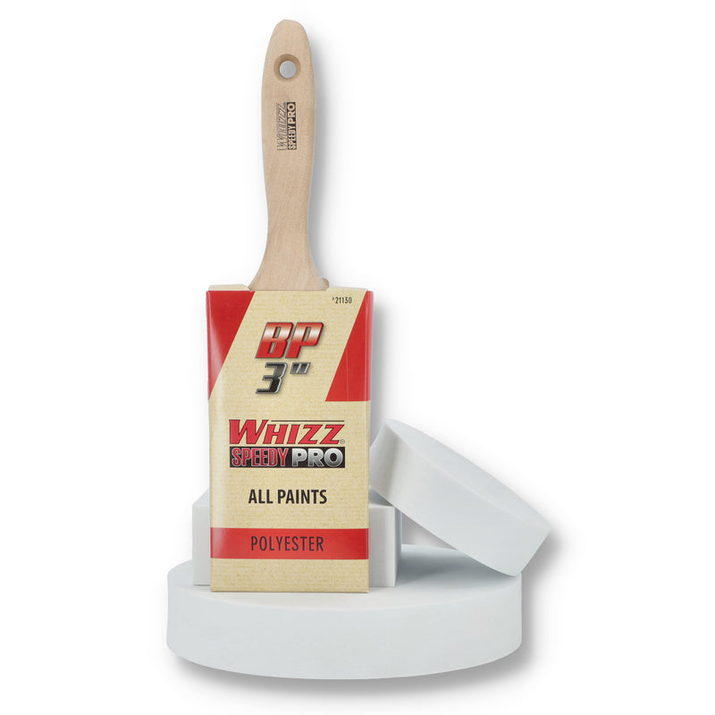 WHIZZ SPEEDYPRO 3'' WOOD HANDLE PAINT BRUSH STAINLESS FERULE