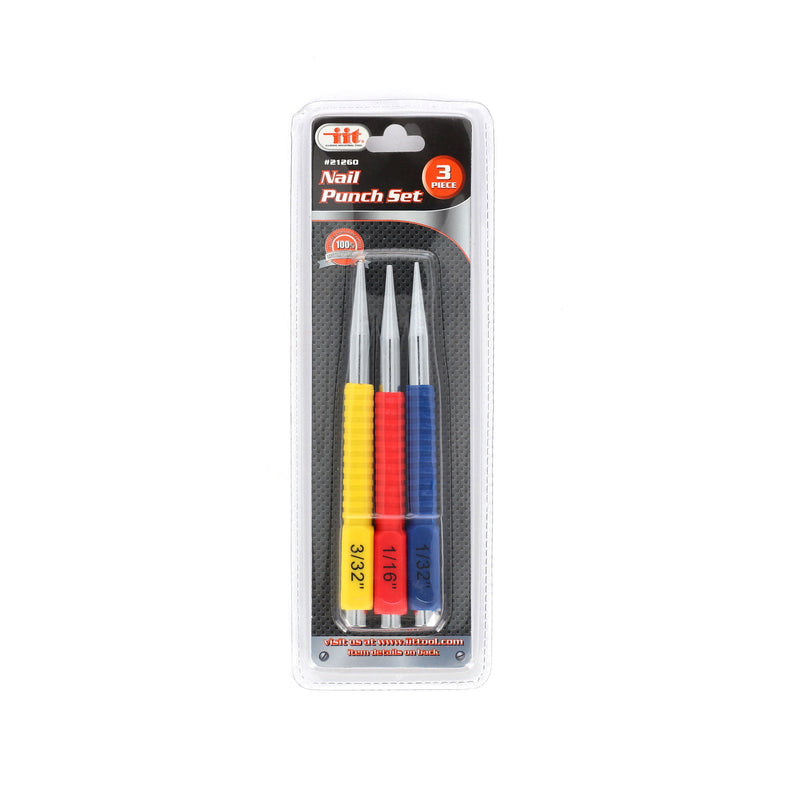 21260-IIT 3pc NAIL PUNCH SET CRV