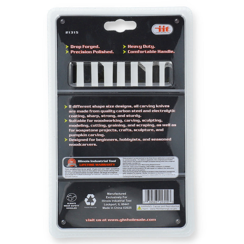 IIT 8pc MINI WOOD CARVING CHISEL