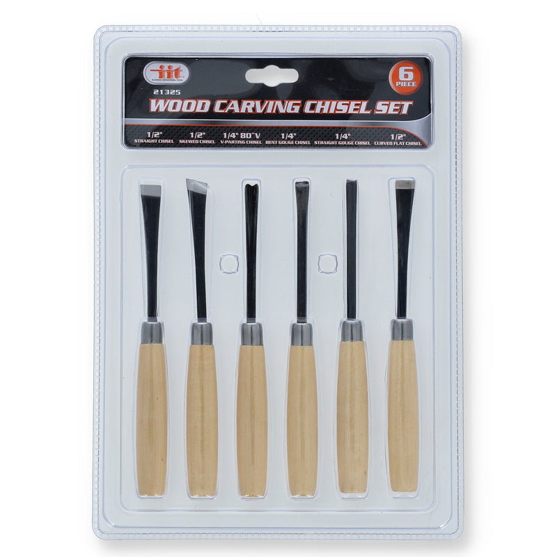 IIT 6PC WOOD CARVING CHISEL SET