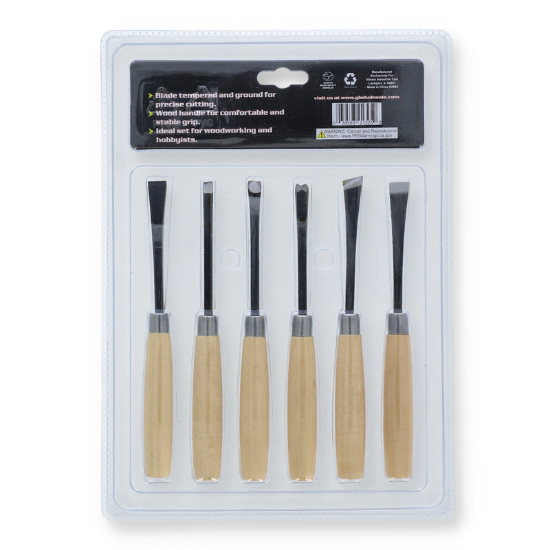 IIT 6PC WOOD CARVING CHISEL SET