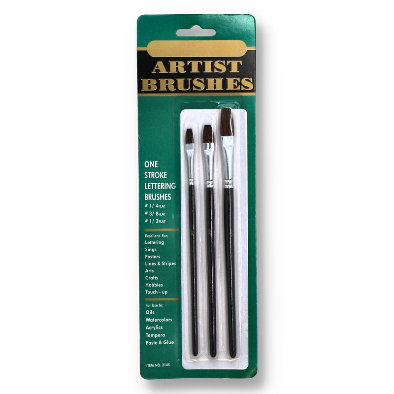 3pc ROUND ARTIST BRUSH SET #1-3-5
