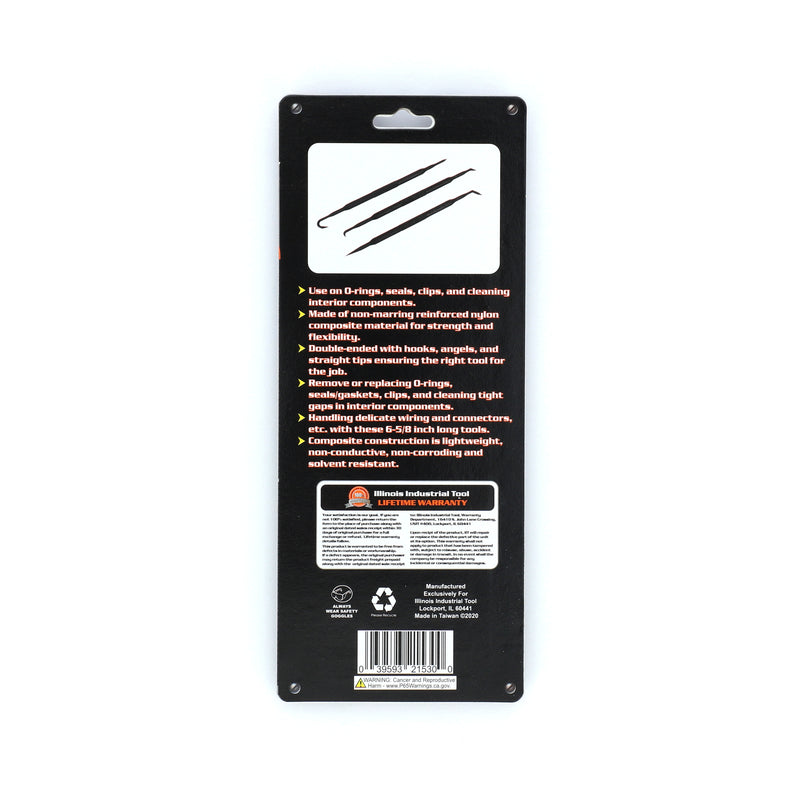 IIT 3pc NON MARRING PICK & HOOK SET