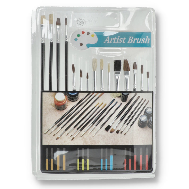 15pc COMBINATION ARTIST BRUSH SET